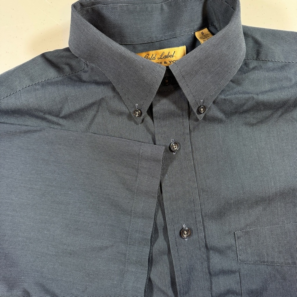 Gold Label Roundtree &Yorke Men's Blue Button-Down Shirt